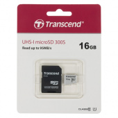 Карта памяти Transcend 300S micro SDHC Card U1 UHS-I 16GB (95Mb/s. 400x), class 10 U1